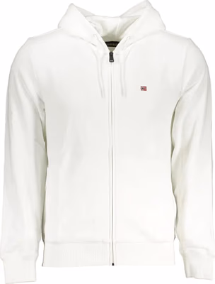 White Cotton Men's Hoodie