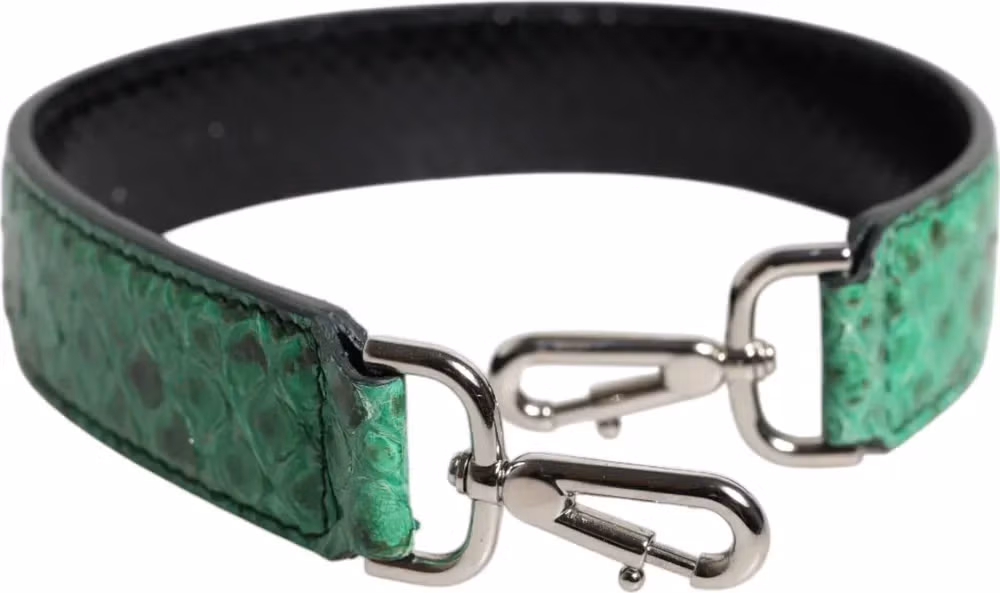 Black Green Exotic Leather Bag Shoulder Strap