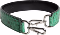 Black Green Exotic Leather Bag Shoulder Strap 1