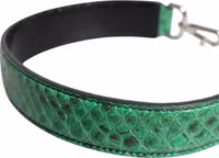 Black Green Exotic Leather Bag Shoulder Strap 3