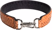 Black Beige Exotic Leather Bag Shoulder Strap 1