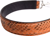 Black Beige Exotic Leather Bag Shoulder Strap 5