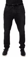 Black Cotton Skinny Men Denim Jeans 1