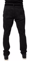 Black Cotton Skinny Men Denim Jeans 3
