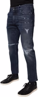 Blue Cotton Stretch Skinny Men Denim Jeans 2