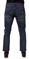 Blue Cotton Stretch Skinny Men Denim Jeans 3
