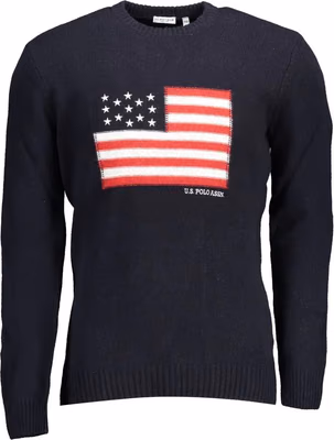 Blue Wool Men's Sweater