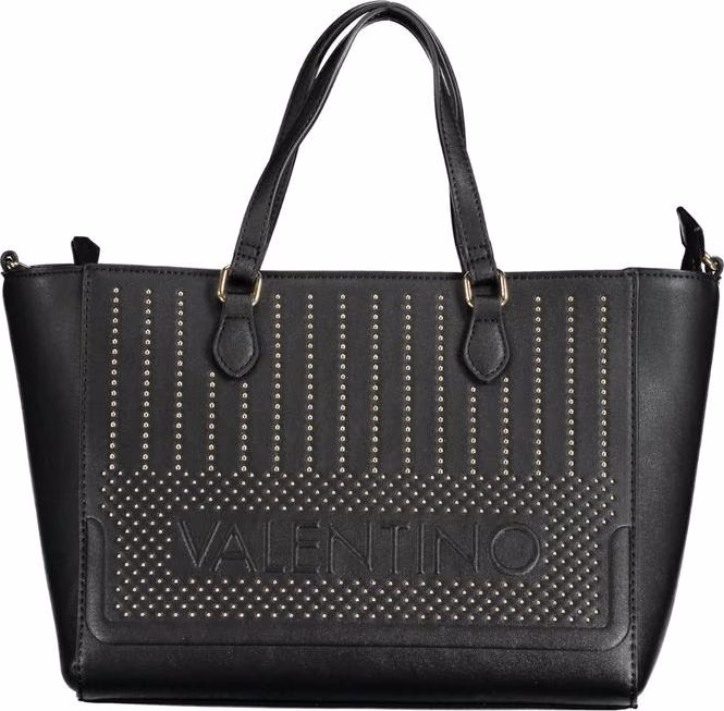 Black Polyurethane Women Handbag