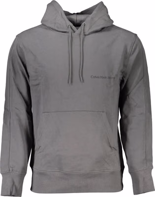 Elegant Gray Hooded Sweatshirt