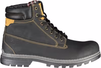 Black Polyurethane Men Ankle Boot 1
