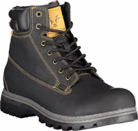 Black Polyurethane Men Ankle Boot 2