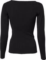 Black Viscose Long Sleeves Pullover Top 3