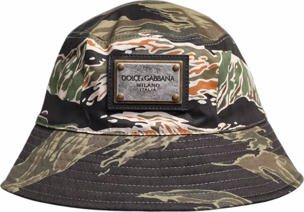 Multicolor DG Plaque Wide Brim Bucket Hat