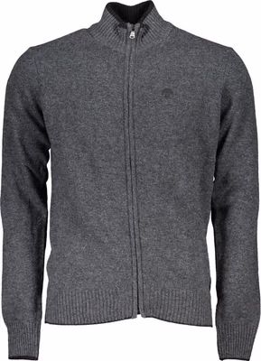 Grigio Poliammide Men Cardigan