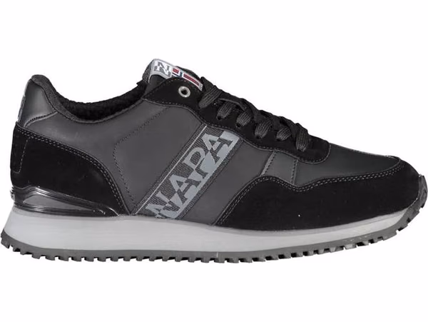 Black Polyester Sneaker