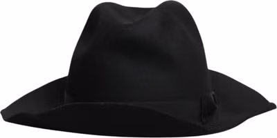 Black Wide Brim Trilby Fedora Hat