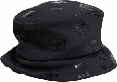 Black DG Monogram Polyester Jacquard Bucket Hat