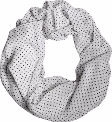 White Polka Dots Polyester Wrap Shawl Scarf