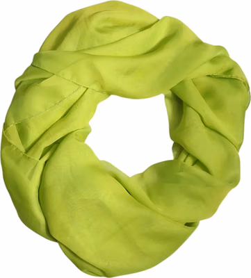Green Silk Rectangle Wrap Shawl Neck Warmer Scarf