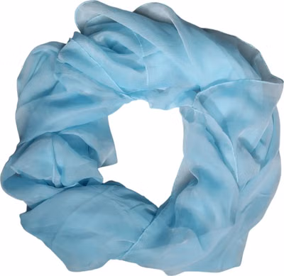 Light Blue Silk Rectangle Wrap Shawl Scarf