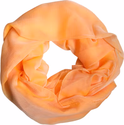 Orange Silk Rectangle Wrap Shawl Scarf