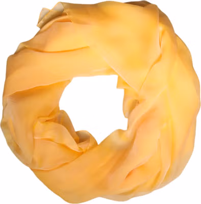 Yellow Silk Rectangle Wrap Shawl Scarf