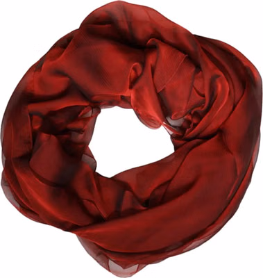 Red Silk Rectangle Women Wrap Shawl Scarf