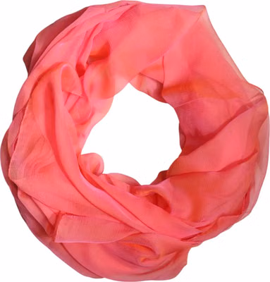 Pink Silk Rectangle Women Wrap Shawl Scarf