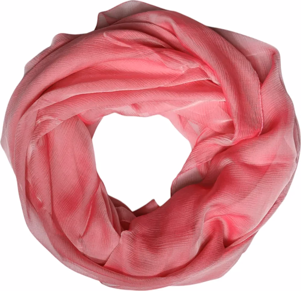 Pink Silk Rectangle Women Wrap Shawl Scarf
