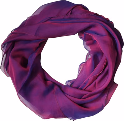 Purple Silk Rectangle Wrap Shawl Scarf