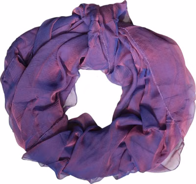 Purple Silk Rectangle Wrap Shawl Scarf
