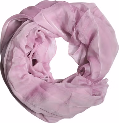 Pink Silk Rectangle Women Wrap Shawl Scarf