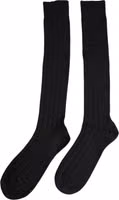 Black DG Logo Print Over The Calf Socks 1