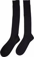 Black DG Logo Print Over The Calf Socks 2