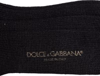 Black DG Logo Print Over The Calf Socks 4