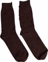 Brown Solid Cotton Stretch Mid Calf Socks 1