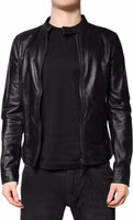Black Sheep Leather Biker Full Zip Jacket 1