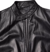 Black Sheep Leather Biker Full Zip Jacket 4