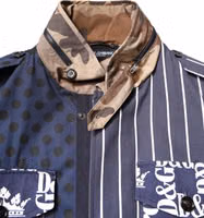 Multicolor Cotton Logo Patchwork Coat Jacket 4