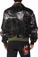 Green DG Logo Print Bomber Full Zip Jacket 3