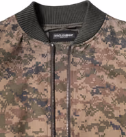 Brown Camouflage Bomber Full Zip Jacket 3