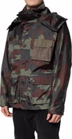 Multicolor Camouflage Button Hooded Jacket 2