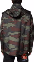 Multicolor Camouflage Button Hooded Jacket 3