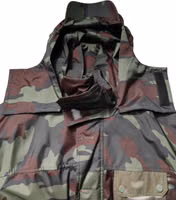 Multicolor Camouflage Button Hooded Jacket 4