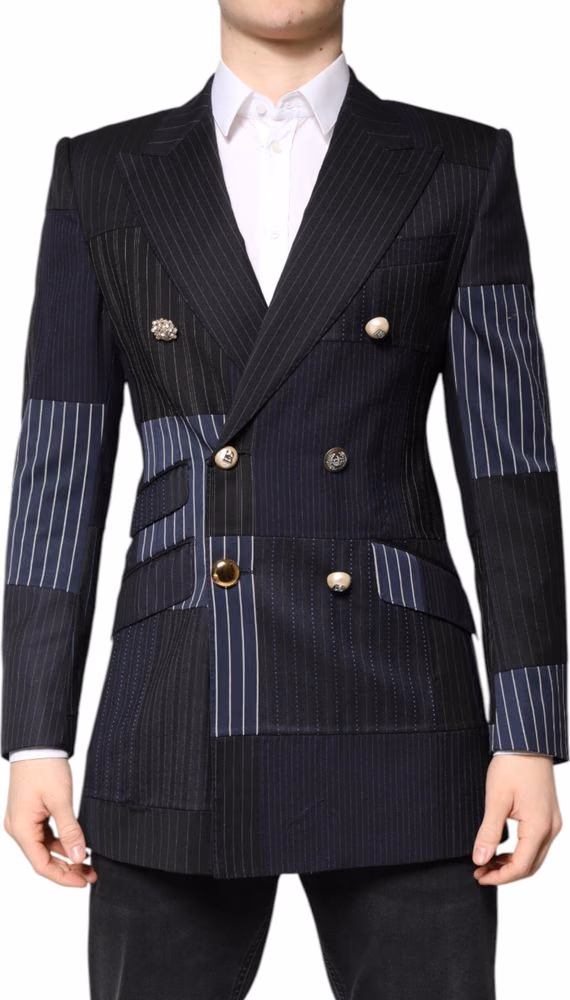 Multicolor Patchwork Jacket Coat Suit Blazer