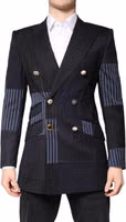 Multicolor Patchwork Jacket Coat Suit Blazer 1