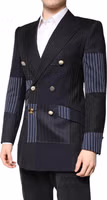 Multicolor Patchwork Jacket Coat Suit Blazer 2