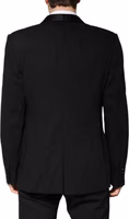 Black Wool Single Breasted 2 Piece Suit 3