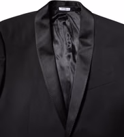 Black Wool Single Breasted 2 Piece Suit 4