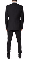 Black Wool Single Breasted Blazer Jacket 3